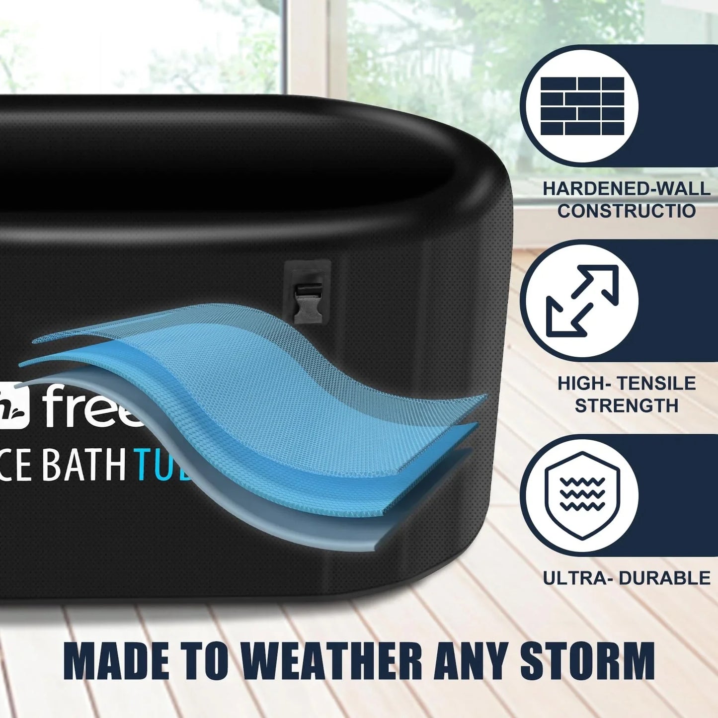 Inflatable Ice Bath Cold Plunge Bath Inflatable Bath Tub for Sports Recovery M