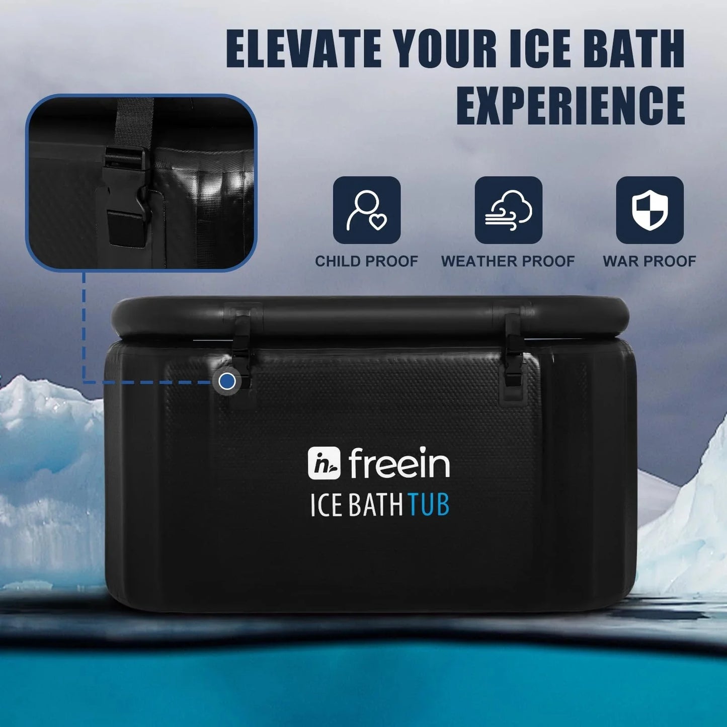 Inflatable Ice Bath Cold Plunge Bath Inflatable Bath Tub for Sports Recovery M