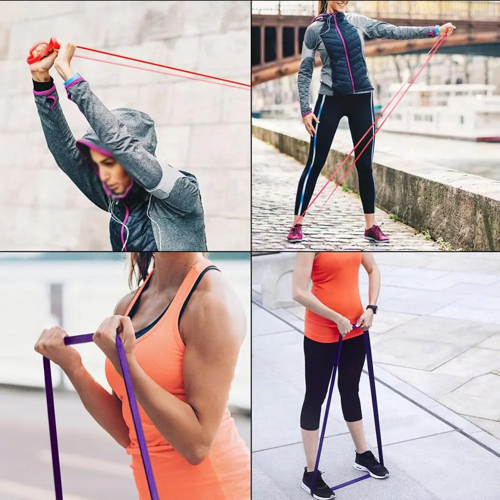 Precise Title: 2080mm Exercise Resistance Band Tribal Hearts
