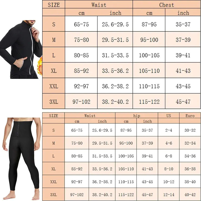 Men's Exercise Waist Corset Shapewear Sauna Suit Tribal Hearts