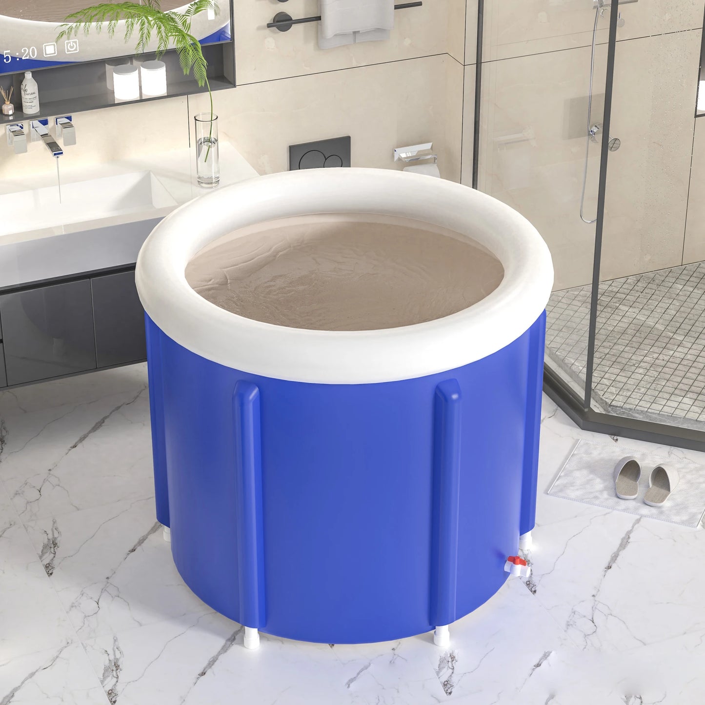 Bathtub Ice Bath Tub Ice Bath Tub for Recovery Portable Cold Water Therapy Tub Ice Bath for Adults Folding Ice Spa Soaking Bath