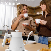 Gooseneck Electric Kettle, Pour over Coffee and Tea Kettle, 100% Stainless Steel Inner with Leak Proof Design, 1200W Rapid Heating, Strix Boil-Dry Protection, 0.8L, Matte White