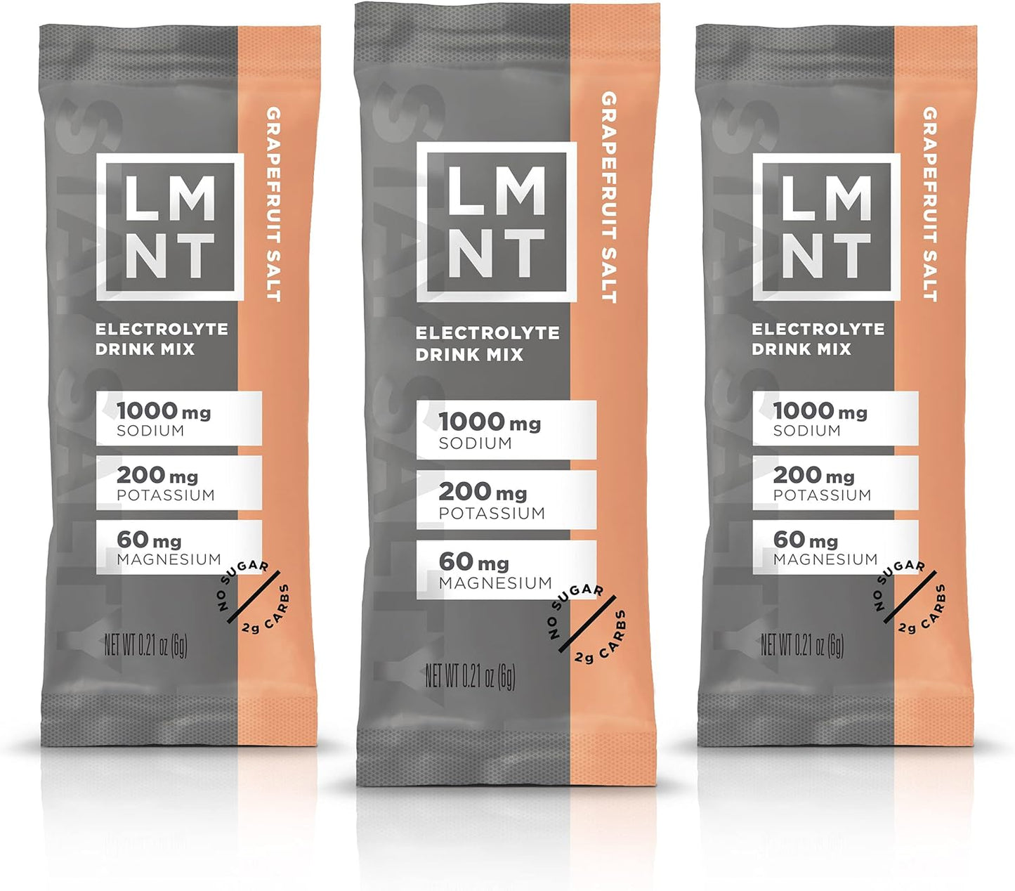 LMNT Zero Sugar Electrolytes - Grapefruit Salt | Drink Mix | 30 Count