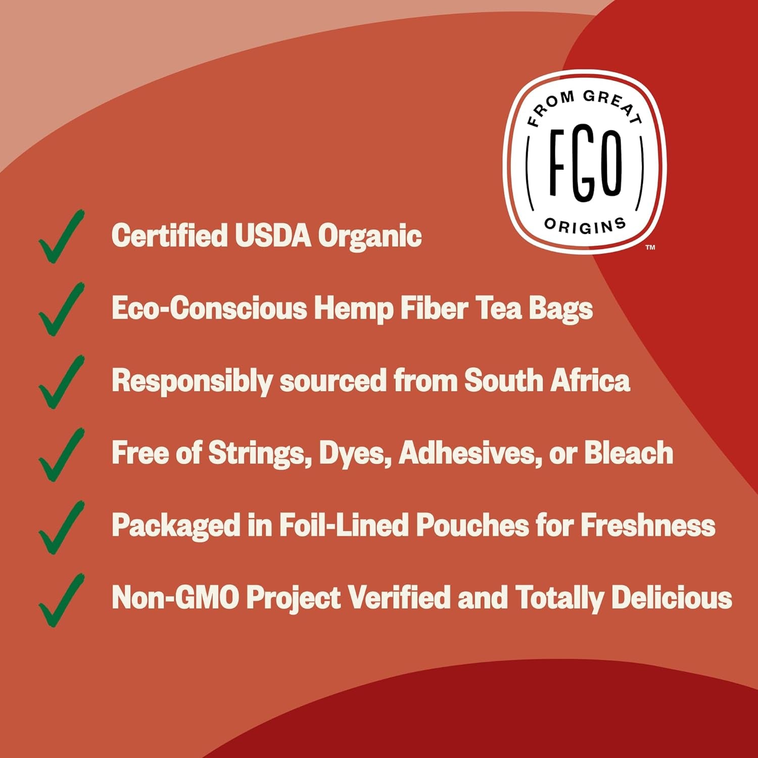 Organic Rooibos Tea, Eco-Conscious Tea Bags, 100 Count, Packaging May Vary (Pack of 1)