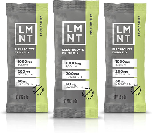 LMNT Zero Sugar Electrolytes - Citrus Salt | Drink Mix | 30-Count