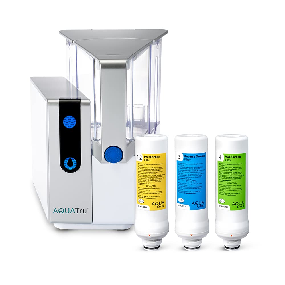 Aquatru Classic Countertop Water Filtration Purification System with Exclusive Ultra Reverse Osmosis Technology (No Installation Required)