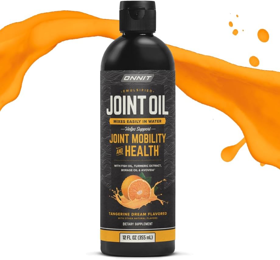 Joint Oil - Emulsified Liquid Fish Oil to Support Joint Health and Mobility - Tangerine Flavor (12Oz)