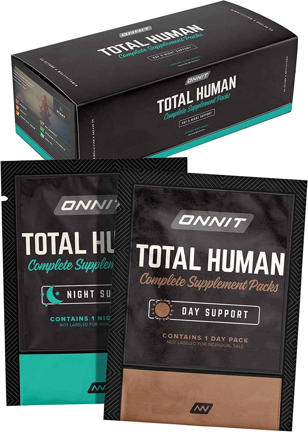Total Human Day and Night Vitamin Packs for Men and Women,Capsule, 30-Day Supply - Adult Multivitamin
