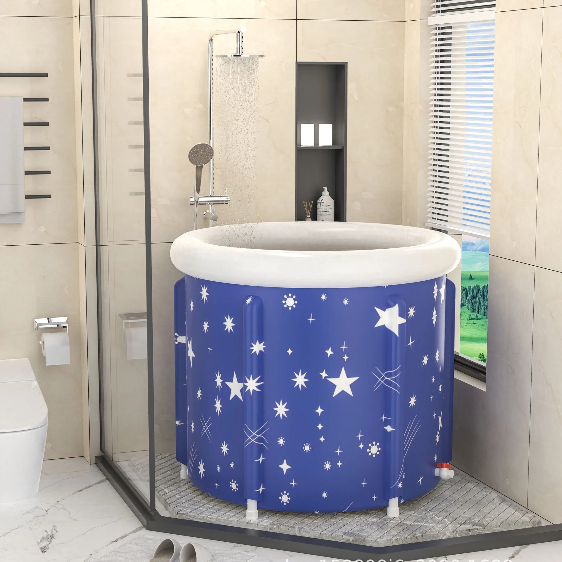 Bathtub Ice Bath Tub Ice Bath Tub for Recovery Portable Cold Water Therapy Tub Ice Bath for Adults Folding Ice Spa Soaking Bath