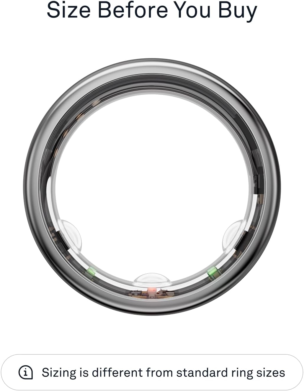 Oura Ring Gen3 Horizon - Silver - Size 6 - Smart Ring