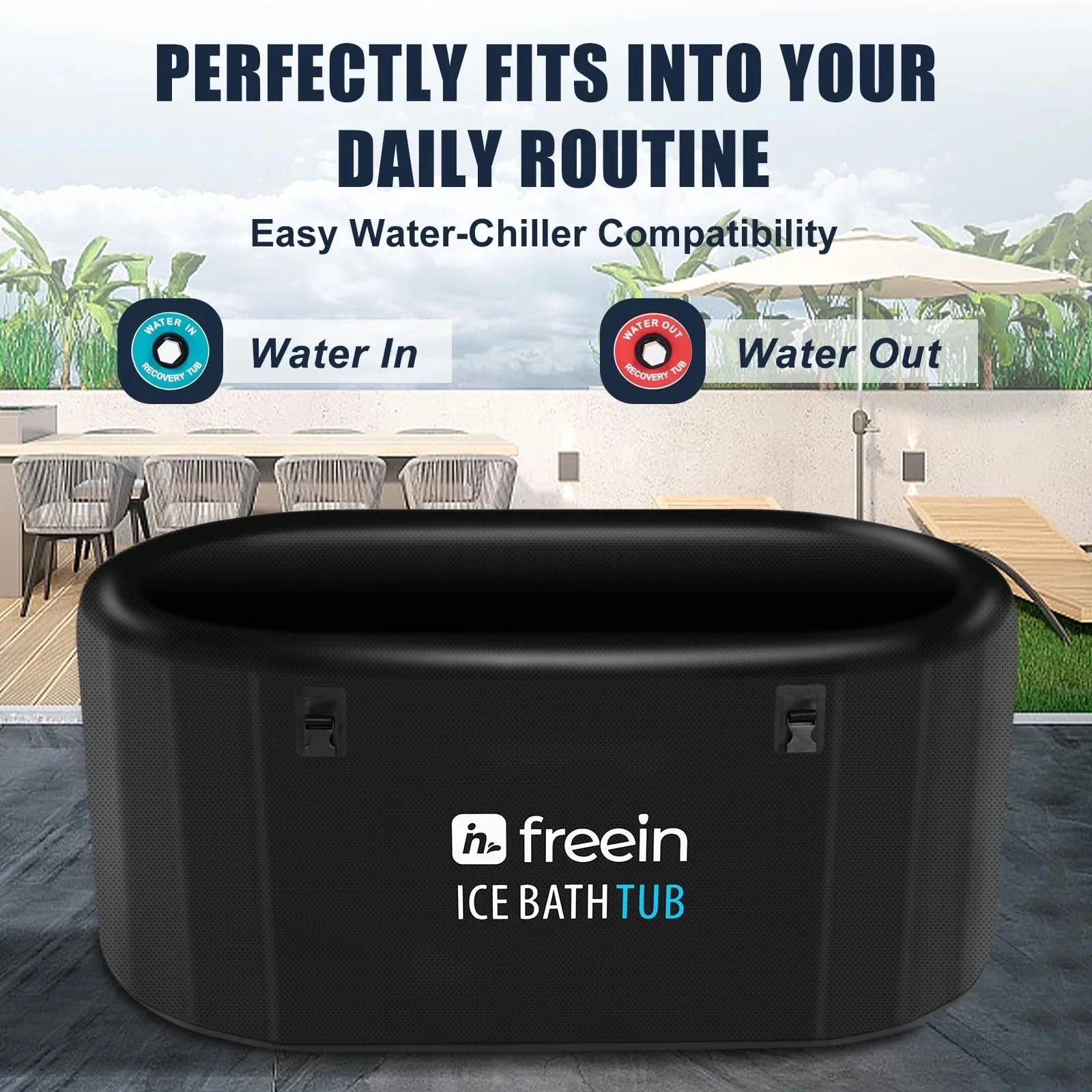 Inflatable Ice Bath Cold Plunge Bath Inflatable Bath Tub for Sports Recovery M