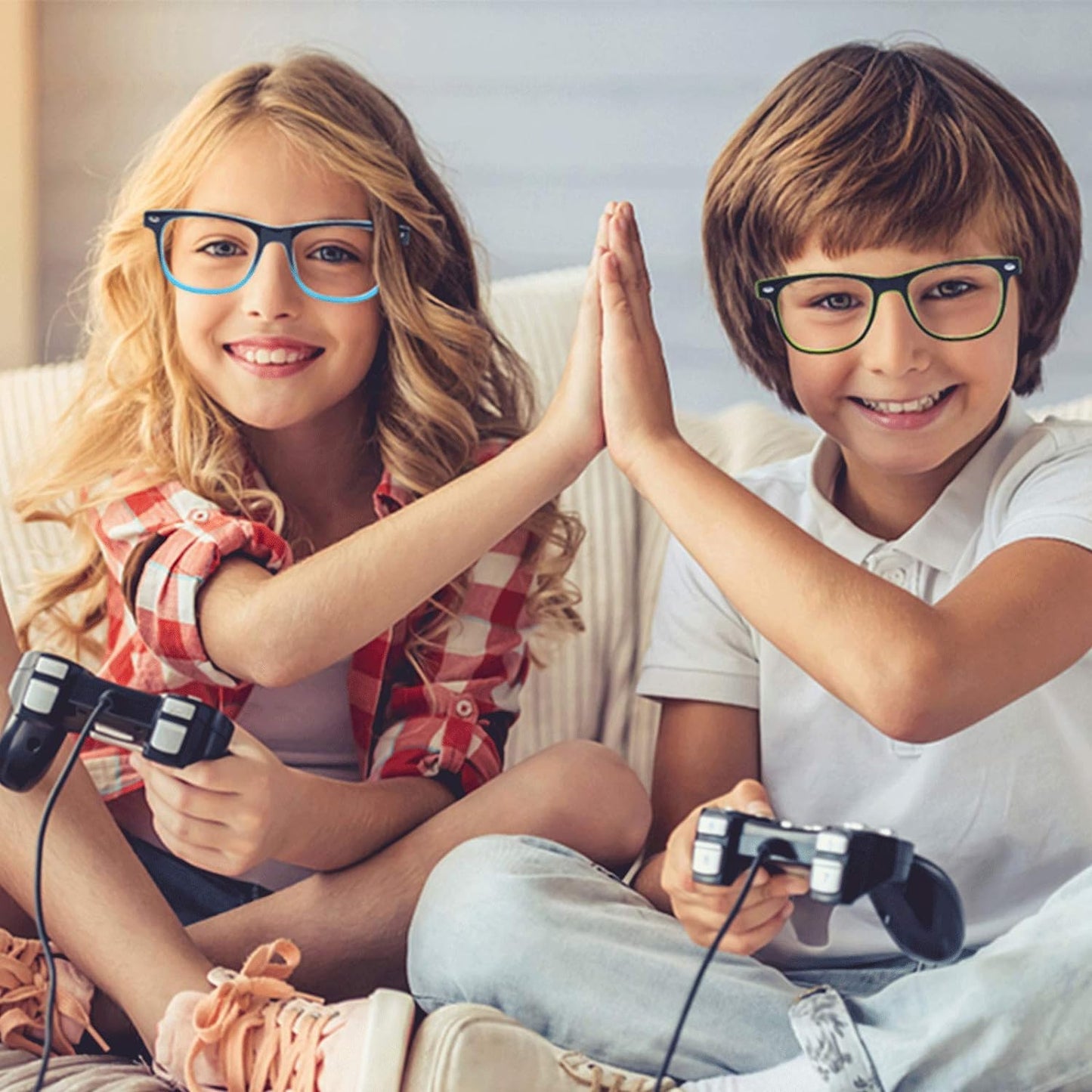 Kids Teens Computer Blue Light Blocking Glasses for Boys and Gilrs anti Eyestrain 2185C2 Blue