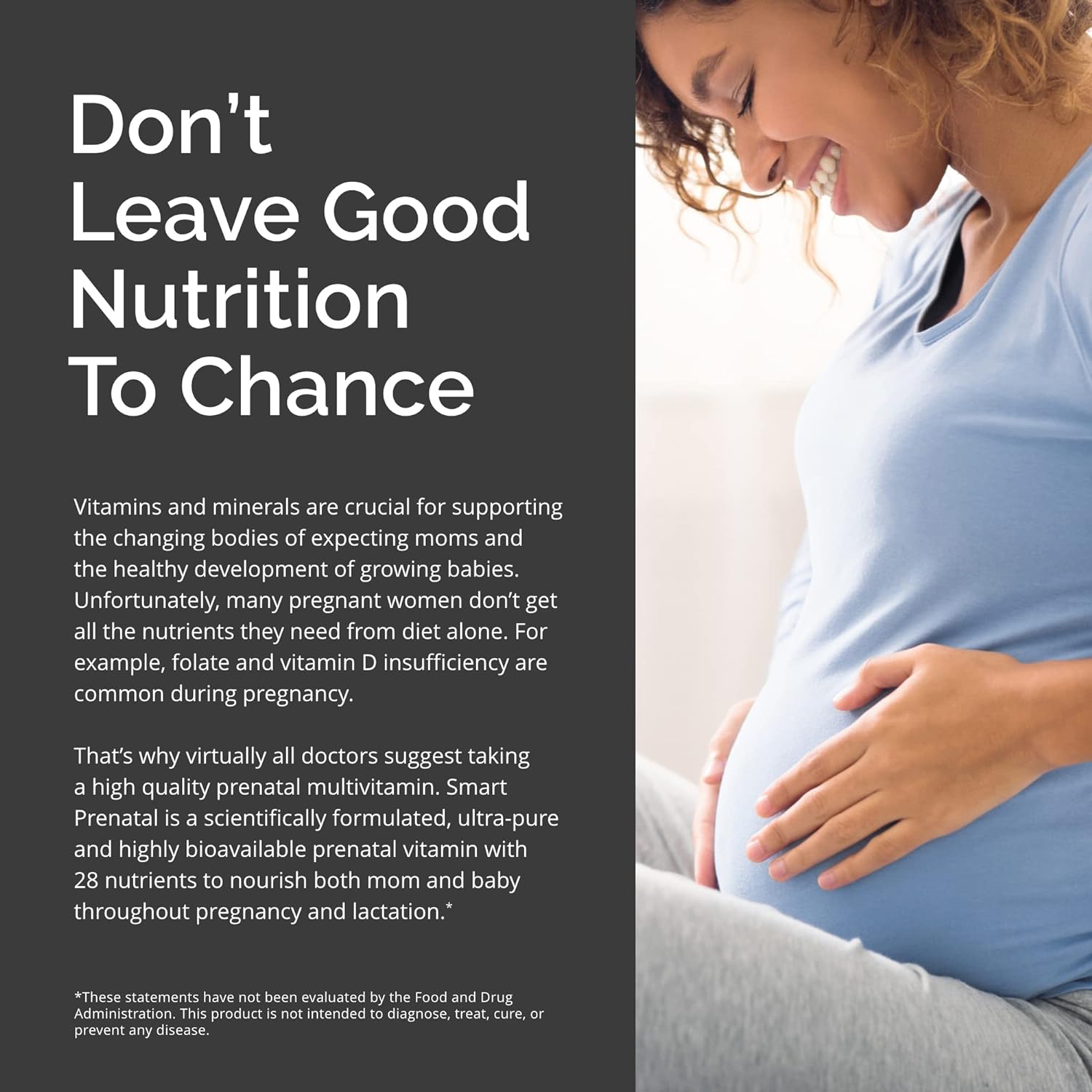 Dr Amen  Smart Prenatal - Multivitamin for Mom & Baby, Promotes Healthy Pregnancy & Growth & Development in Babies - 30 Servings