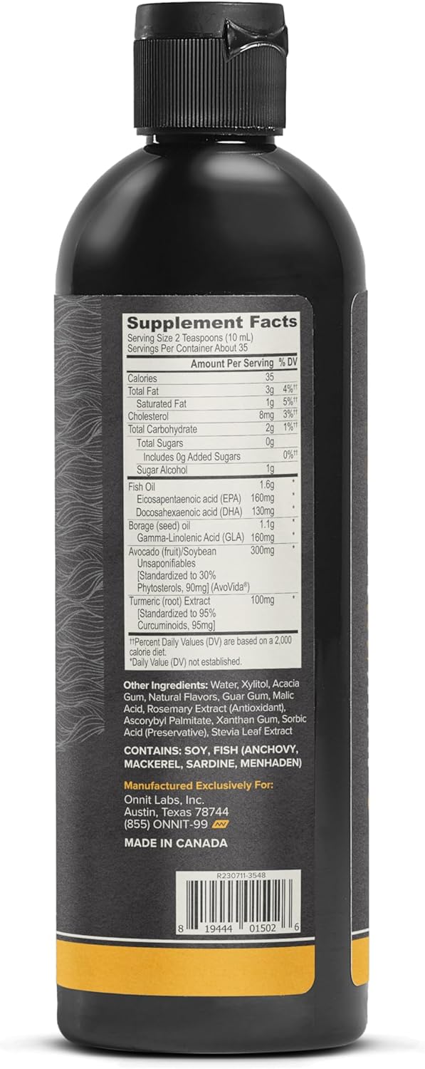 Joint Oil - Emulsified Liquid Fish Oil to Support Joint Health and Mobility - Tangerine Flavor (12Oz)