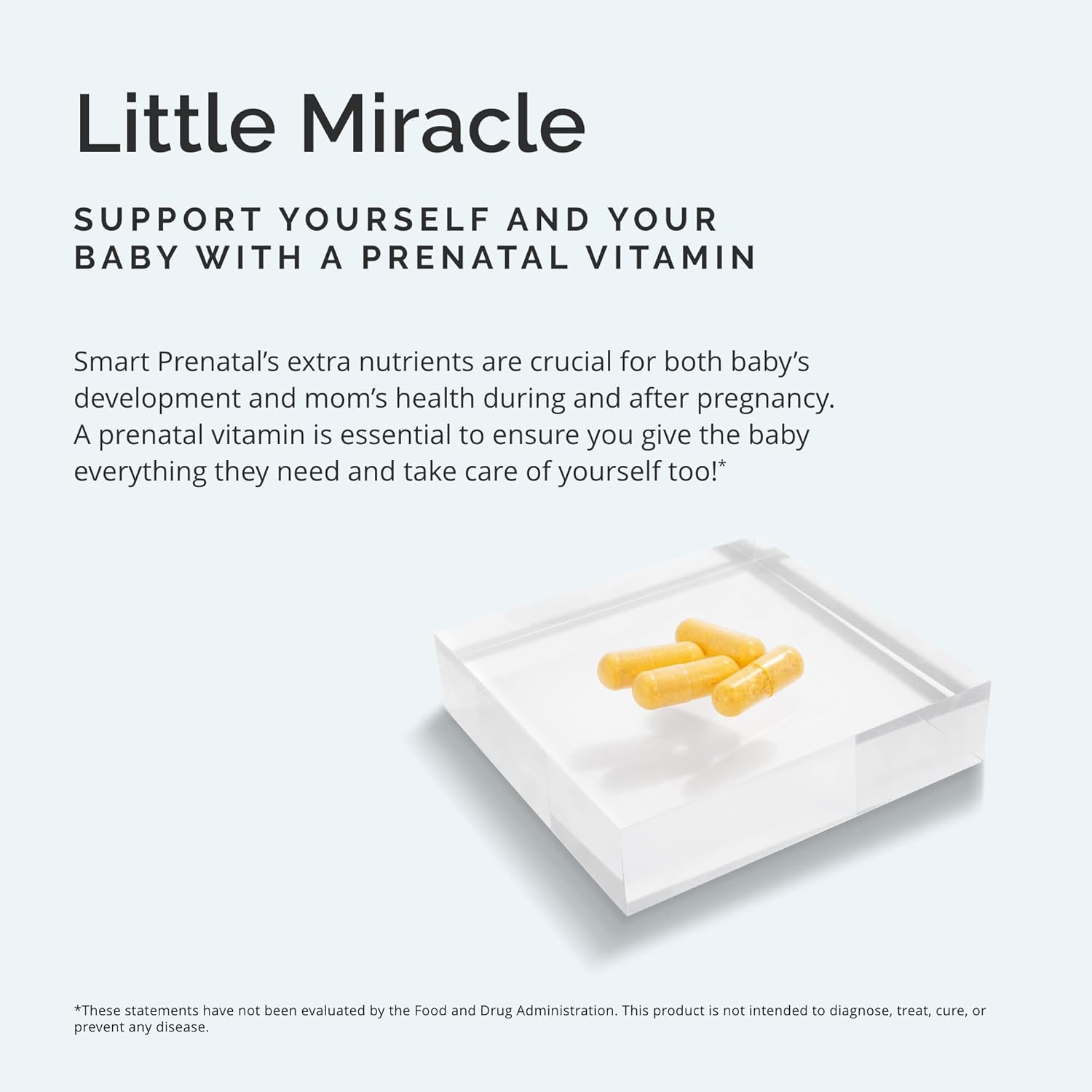 Dr Amen  Smart Prenatal - Multivitamin for Mom & Baby, Promotes Healthy Pregnancy & Growth & Development in Babies - 30 Servings