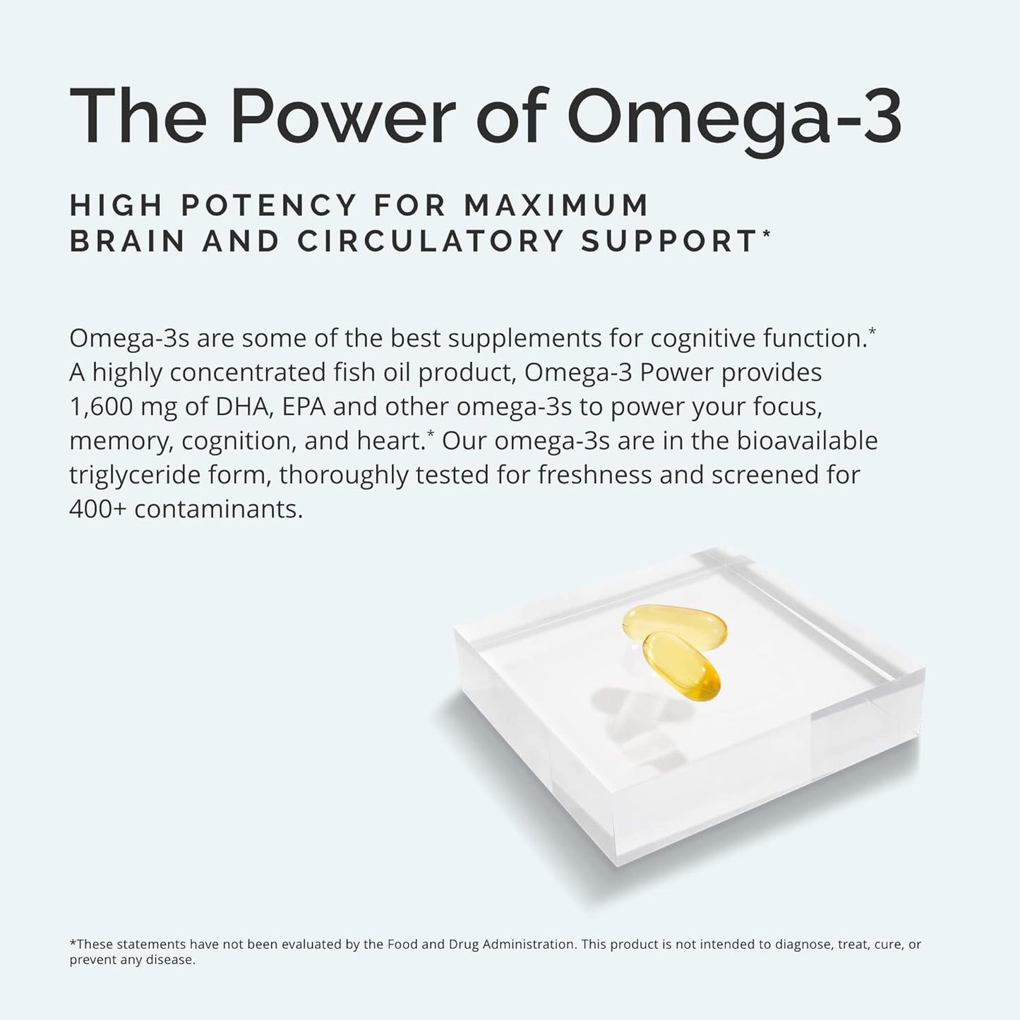 Omega-3 Power - Contains DHA & EPA - Gluten Free - 30 Servings