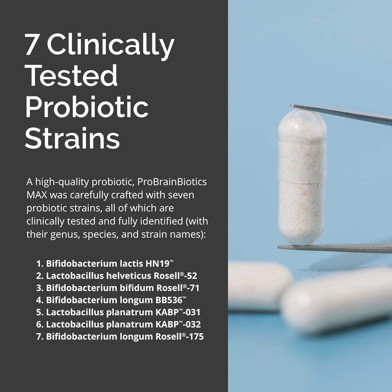 Dr Amen  Probrainbiotics MAX - 30 Capsules - Probiotics for Brain, Immune & Intestinal Health - 30 Servings