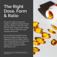 Omega-3 Power - Contains DHA & EPA - Gluten Free - 30 Servings