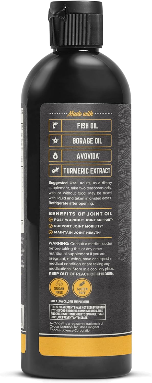 Joint Oil - Emulsified Liquid Fish Oil to Support Joint Health and Mobility - Tangerine Flavor (12Oz)