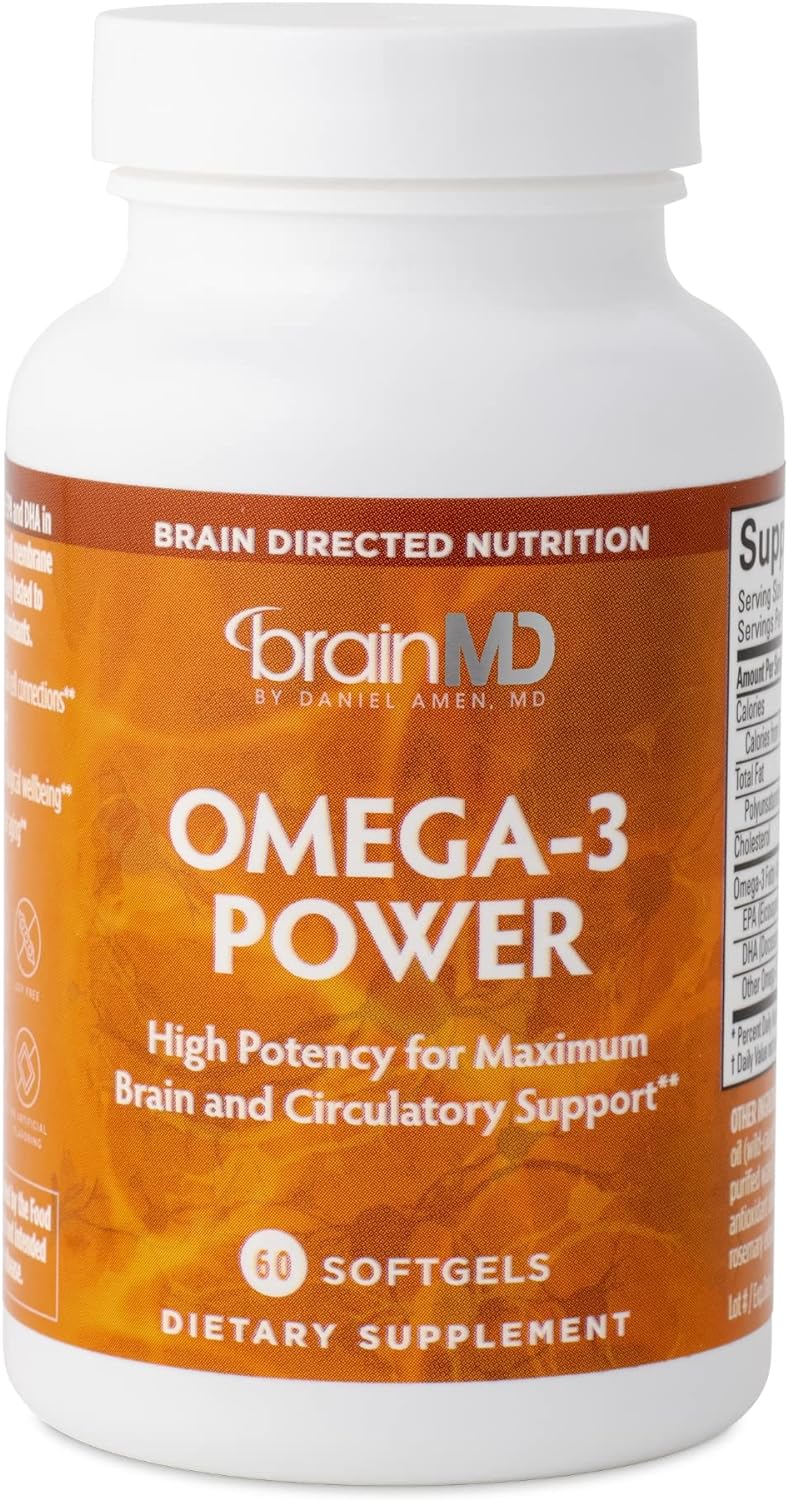 Omega-3 Power - Contains DHA & EPA - Gluten Free - 30 Servings