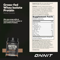 Grass Fed Whey Isolate Protein - Mexican Chocolate (20 Servings)