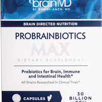 Dr Amen  Probrainbiotics MAX - 30 Capsules - Probiotics for Brain, Immune & Intestinal Health - 30 Servings