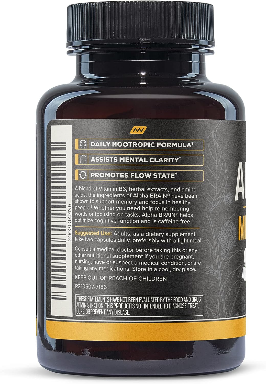 Alpha Brain Premium Nootropic Brain Supplement, 30 Count