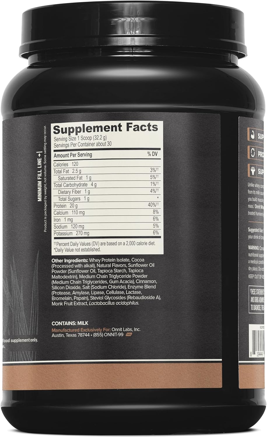 Grass Fed Whey Isolate Protein - Mexican Chocolate (20 Servings)