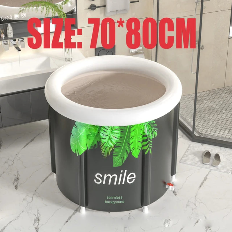 Bathtub Ice Bath Tub Ice Bath Tub for Recovery Portable Cold Water Therapy Tub Ice Bath for Adults Folding Ice Spa Soaking Bath