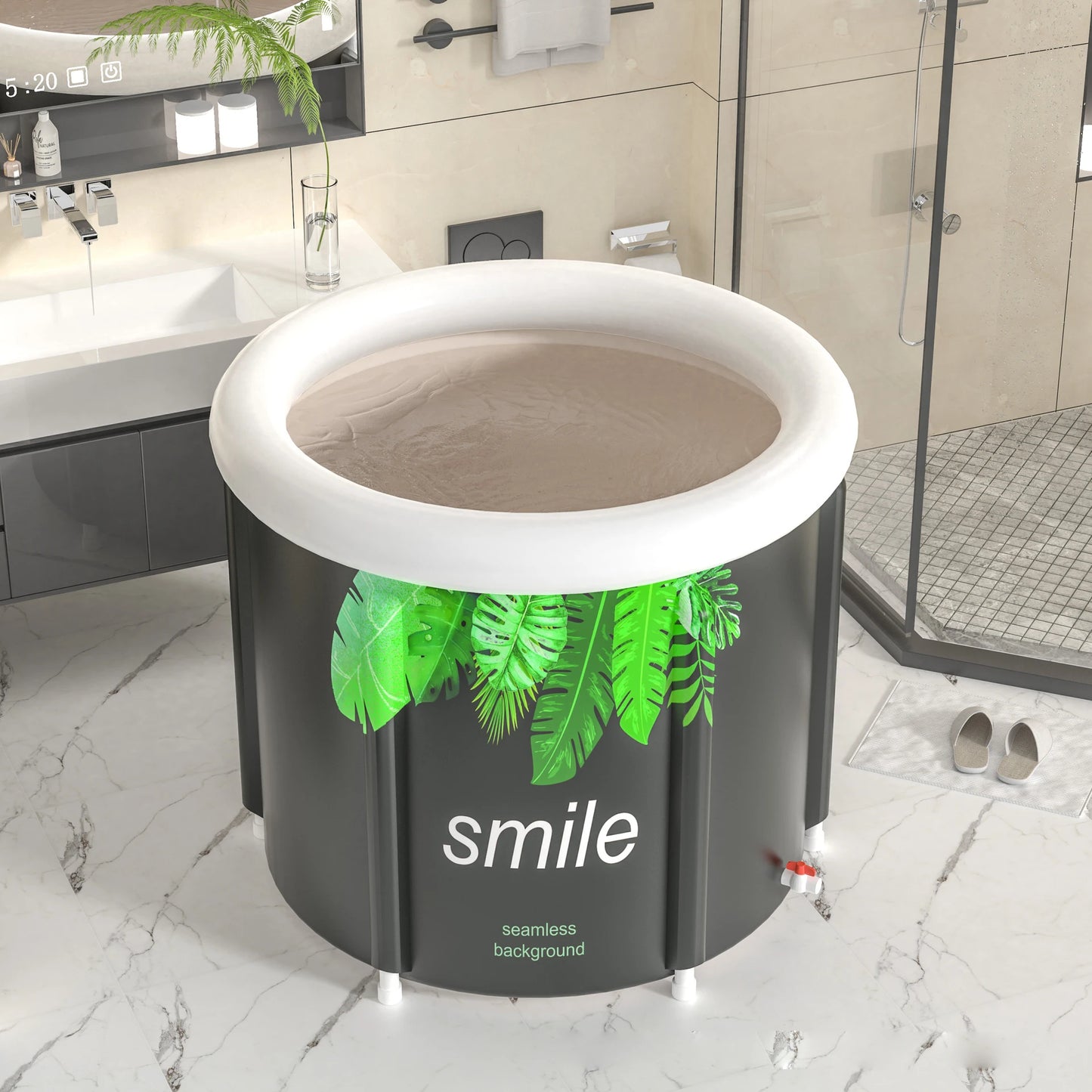 Bathtub Ice Bath Tub Ice Bath Tub for Recovery Portable Cold Water Therapy Tub Ice Bath for Adults Folding Ice Spa Soaking Bath