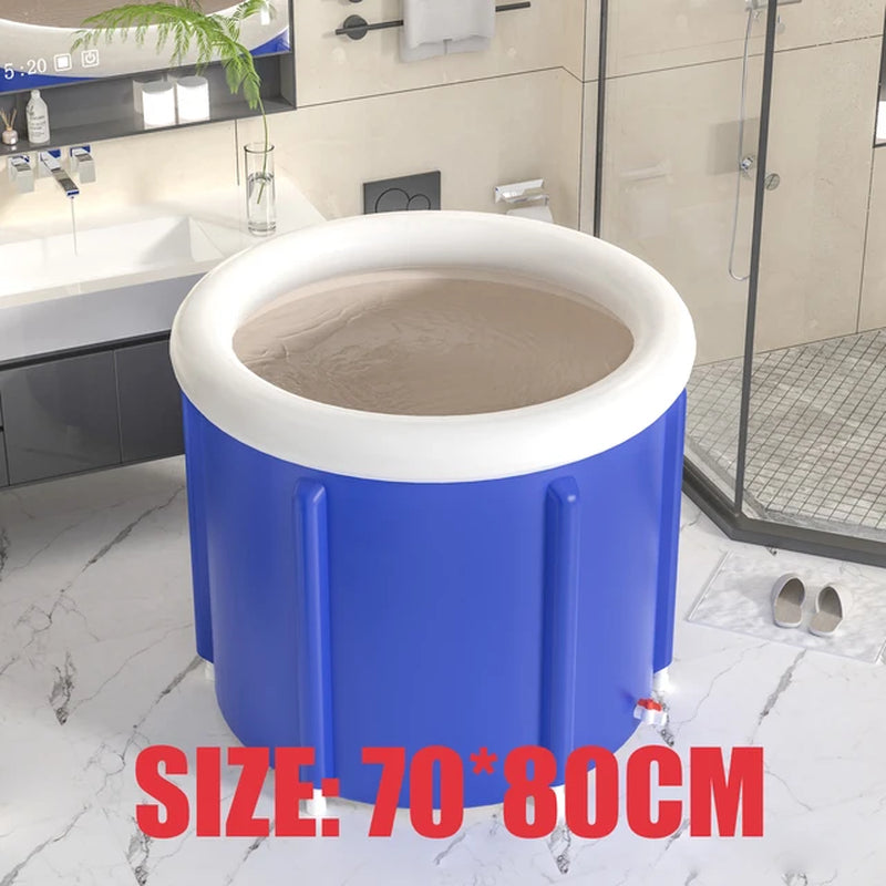 Bathtub Ice Bath Tub Ice Bath Tub for Recovery Portable Cold Water Therapy Tub Ice Bath for Adults Folding Ice Spa Soaking Bath