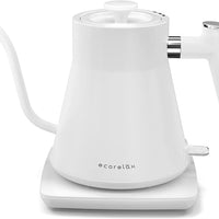 Gooseneck Electric Kettle, Pour over Coffee and Tea Kettle, 100% Stainless Steel Inner with Leak Proof Design, 1200W Rapid Heating, Strix Boil-Dry Protection, 0.8L, Matte White