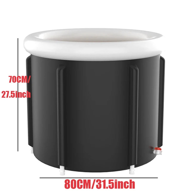 Bathtub Ice Bath Tub Ice Bath Tub for Recovery Portable Cold Water Therapy Tub Ice Bath for Adults Folding Ice Spa Soaking Bath